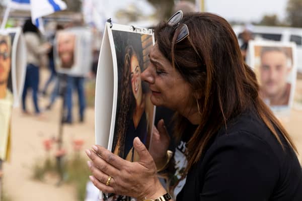 Orly Efraim grieves for her niece, Eden Liza Auhaion, who was killed at the Nova music festival during Hamas's attacks on October 7, 2023 (Picture: Amir Levy)