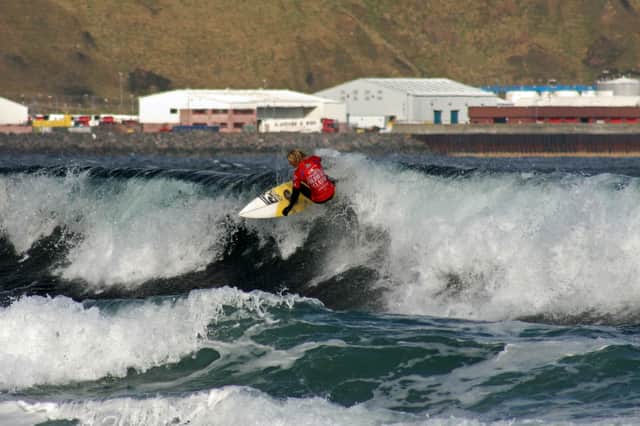 Three-time world surfing champion John John Florence rides a wave at Thurso East, one of the surf spots covered by Scottish Water's new Overflow Map