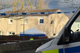 A forensics tent has been erected at the property in West Calder