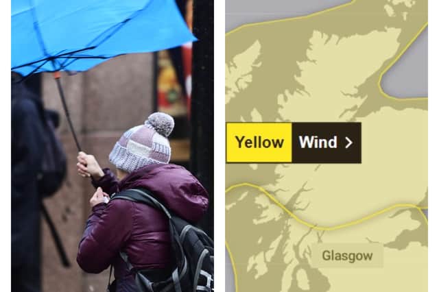 The yellow weather warning area has been expanded to cover all of Scotland