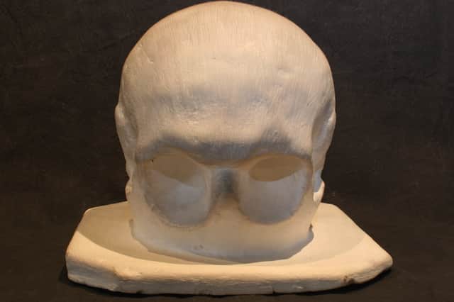 The plaster cast of Robert Burns' skull which was removed from the mausoleum in 1834. PIC: Dumfries and Galloway Council