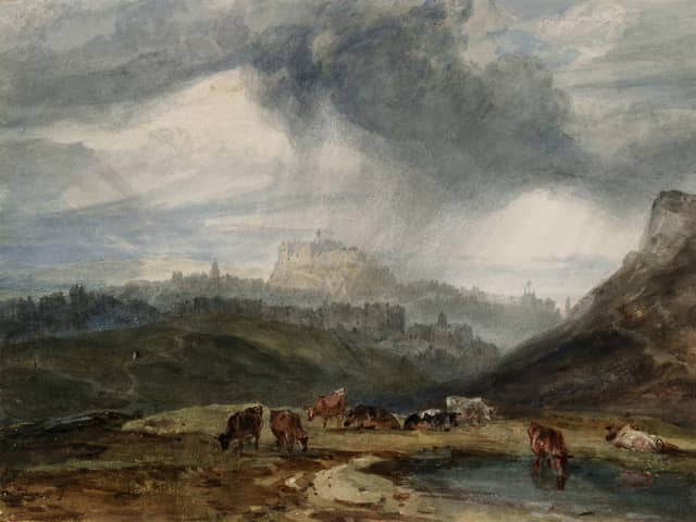 Edinburgh from below Arthur’s Seat, 1801, by JMW Turner