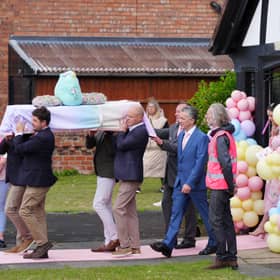 The coffin of Southport stabbing victim Elsie Dot Stancombe is carried out of St John's Church in Birkdale, following her funeral service in August (Picture: Peter Byrne)