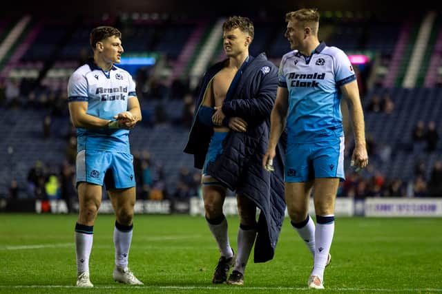 Tom Jordan, left, and Stafford McDowall, right, are in contention to replace Sione Tuipulotu for Scotland's opening Six Nations match.