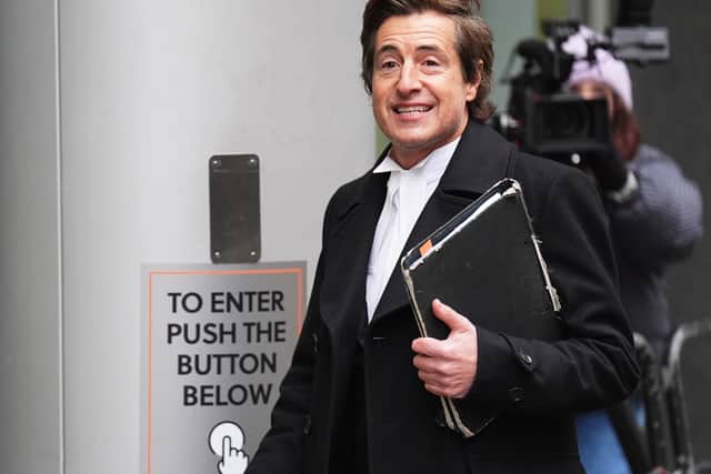 The Duke of Sussex's barrister, David Sherborne, arrives at the Rolls Building in London.