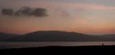 A deer at sunset on the Scottish island of Jura.