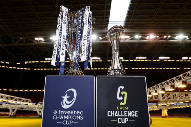 Glasgow Warriors are competing in the Investec Champions Cup last 16 while Edinburgh are in the knockout stages of the EPCR Challenge Cup. (Photo by Ryan Hiscott/Getty Images)