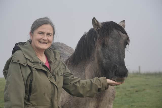 Karen Elwis, who runs Hebridean Farm Hikes on her farm on the Isle of Mull