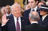 Donald Trump takes the oath of office to become the 47th US president