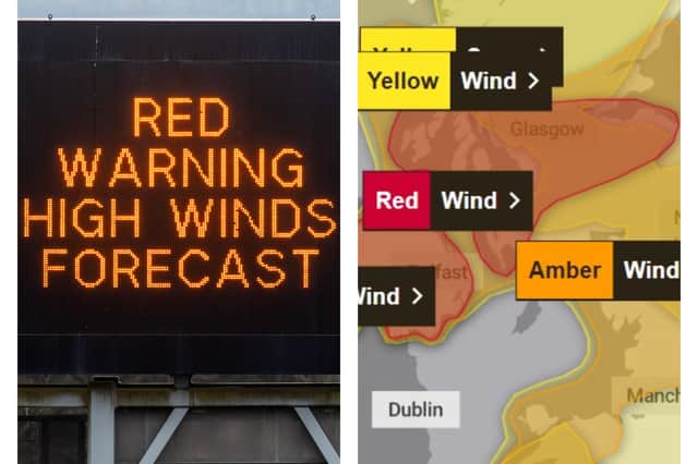 A red weather warning - the first for the Central Belt in seven years - has been issued for Scotland by the Met Office