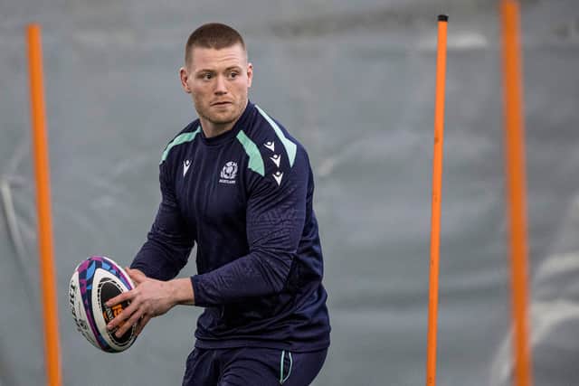 Jack Mann during a Scotland training session at the Oriam.