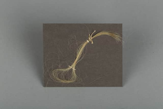 A lock of hair belonging to Mary Campbell - also known as Highland Mary, with whom Robert Burns had made plans to emigrate to Jamaica.