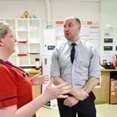 Health Secretary Neil Gray during a visit to Forth Valley Royal Hospital. Picture: Michael Gillen
