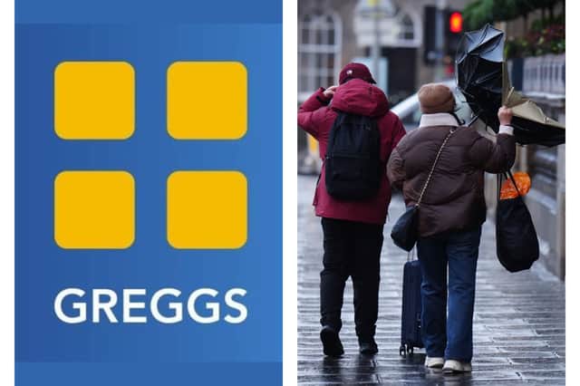 Greggs outlets have closed during the worst of Storm Eowyn
