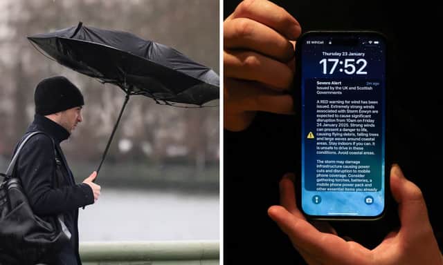 Parts of Scotland have a rare 'red' weather warning in place