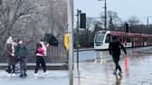 Pedestrians battle Storm Éowyn’s strong winds on Princes Street.