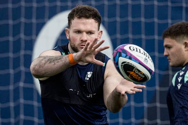 Ewan Ashman during a Scotland men's training session at the Oriam this week. (Photo by Craig Williamson / SNS Group)