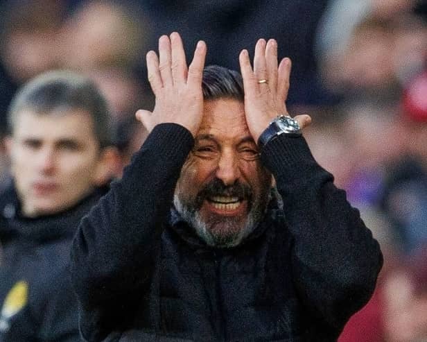Kilmarnock manager Derek McInnes during the 3-2 defeat to Hearts at Tynecastle. (Photo by Alan Harvey / SNS Group)