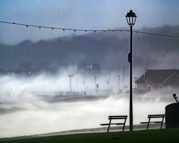 The scenes in Largs at the height of Storm Eowyn