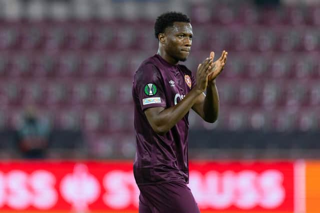 Daniel Oyegoke is set to depart Hearts after just six months. (Pic: SNS)
