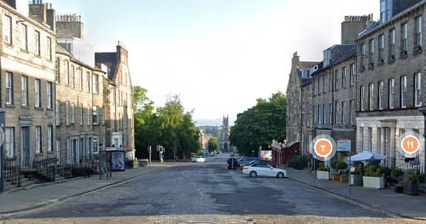 A section of Frederick Street, where the tarmac has been laid
