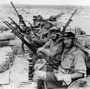 Members of the SAS pictured in the North African desert in January 1943 (Picture: Major Geoffrey Keating, No 1 Army Film & Photographic Unit/Hulton Archive)