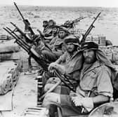 Members of the SAS pictured in the North African desert in January 1943 (Picture: Major Geoffrey Keating, No 1 Army Film & Photographic Unit/Hulton Archive)