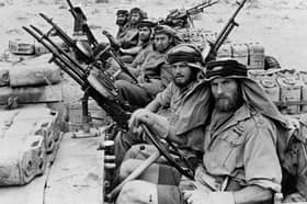 Members of the SAS pictured in the North African desert in January 1943 (Picture: Major Geoffrey Keating, No 1 Army Film & Photographic Unit/Hulton Archive)