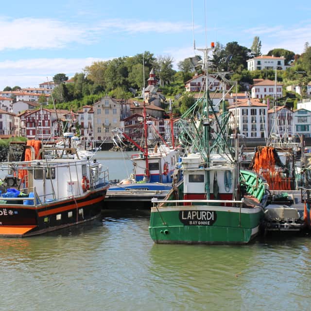 The port at Saint-Jean-de-Luz, Pays Basque, France