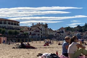 The sandy beach at Saint-Jean-de-Luz, Pays Basque, France