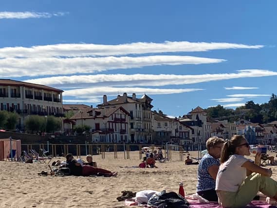 The sandy beach at Saint-Jean-de-Luz, Pays Basque, France