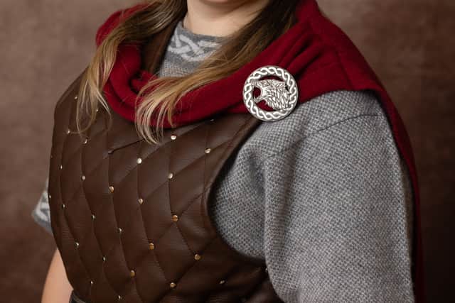 Alice Jamieson, the Guizer Jarl for the Culivoe Up Helly Aa , the first female to lead the event.