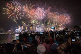 Chinese New Year Fireworks in Hong Kong.