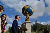 Atlas, a titan in Greek mythology, was said to hold up the heavens or the sky on his shoulders (Picture: Louisa Gouliamaki)