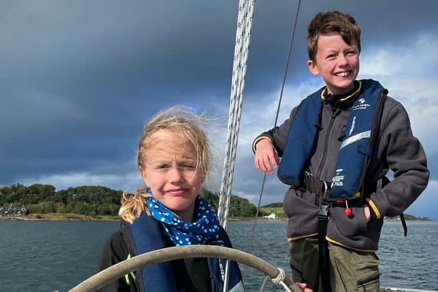 Harry Ferguson (left) with his brother Ollie on their adventures