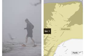 The Met Office has issued a yellow weather warning for ice