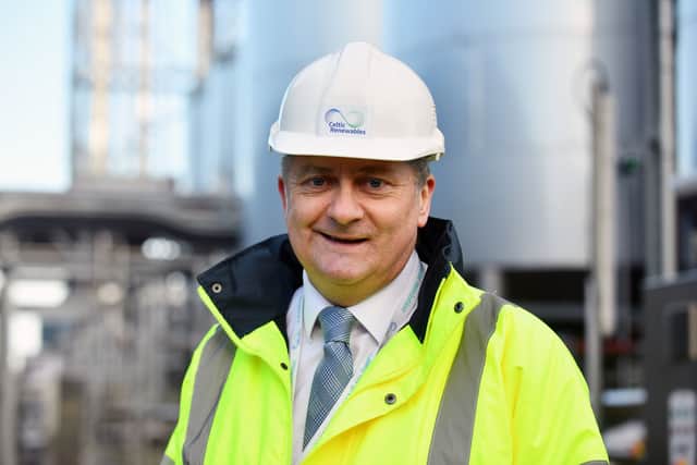 Celtic Renewables CEO, Mark Simmers took the deputy first minister on the tour.