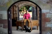 The late Hugo Burge at Marchmont House in the Borders. 