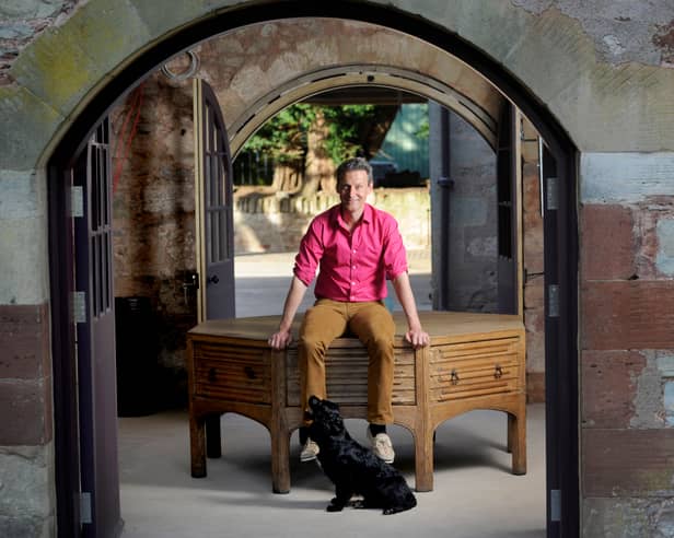 The late Hugo Burge at Marchmont House in the Borders. 