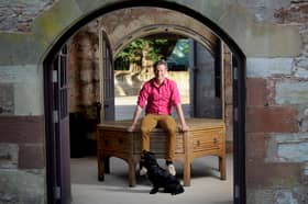 The late Hugo Burge at Marchmont House in the Borders. 