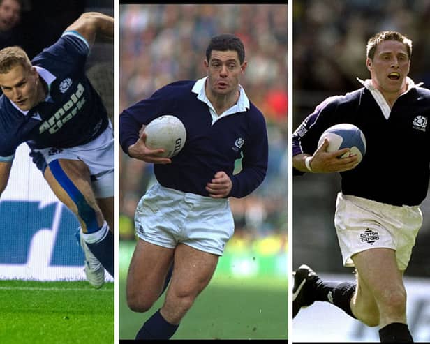 Three of Scotland's all-time greatest try scorers.
