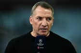 Celtic manager Brendan Rodgers will discover his two potential Champions League knock-out play-off stage opponents after the match at Aston Villa. (Photo by JUSTIN TALLIS/AFP via Getty Images)