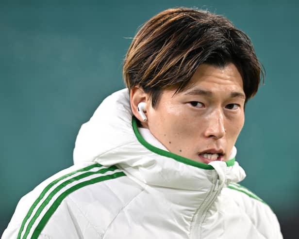 Kyogo Furuhashi joined Rennes from Celtic on Monday. (Photo by ANDY BUCHANAN/AFP via Getty Images)