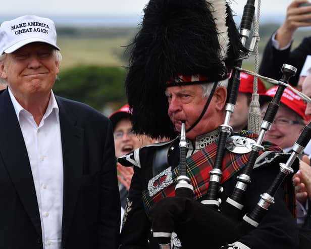 US President Donald Trump on a previous visit to Scotland.