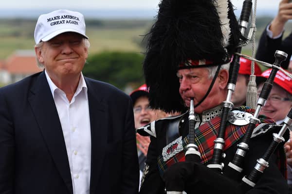 US President Donald Trump on a previous visit to Scotland.