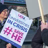 Rally over the financial crisis in higher education at the Scottish Parliament 