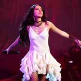 LAS VEGAS, NEVADA - APRIL 03: Olivia Rodrigo performs onstage during the 64th Annual GRAMMY Awards at MGM Grand Garden Arena on April 03, 2022 in Las Vegas, Nevada. (Photo by Rich Fury/Getty Images for The Recording Academy)