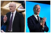 First Minister John Swinney and Nigel Farage MP
