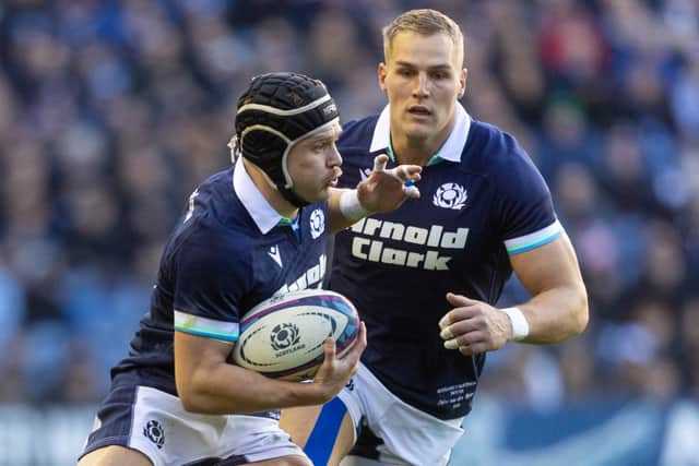 Scotland's Darcy Graham and Duhan van der Merwe in action against Australia in the autumn.
