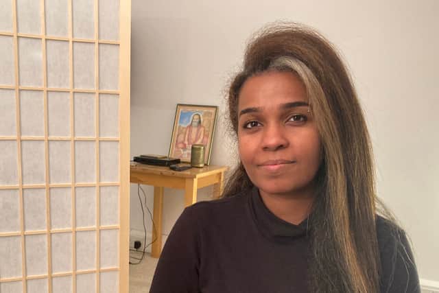Zeinab Elsayed, 37, an asylum seeker from Sudan who learned transcendental meditation through a partnership between the David Lynch Foundation and Refugee Sanctuary Scotland